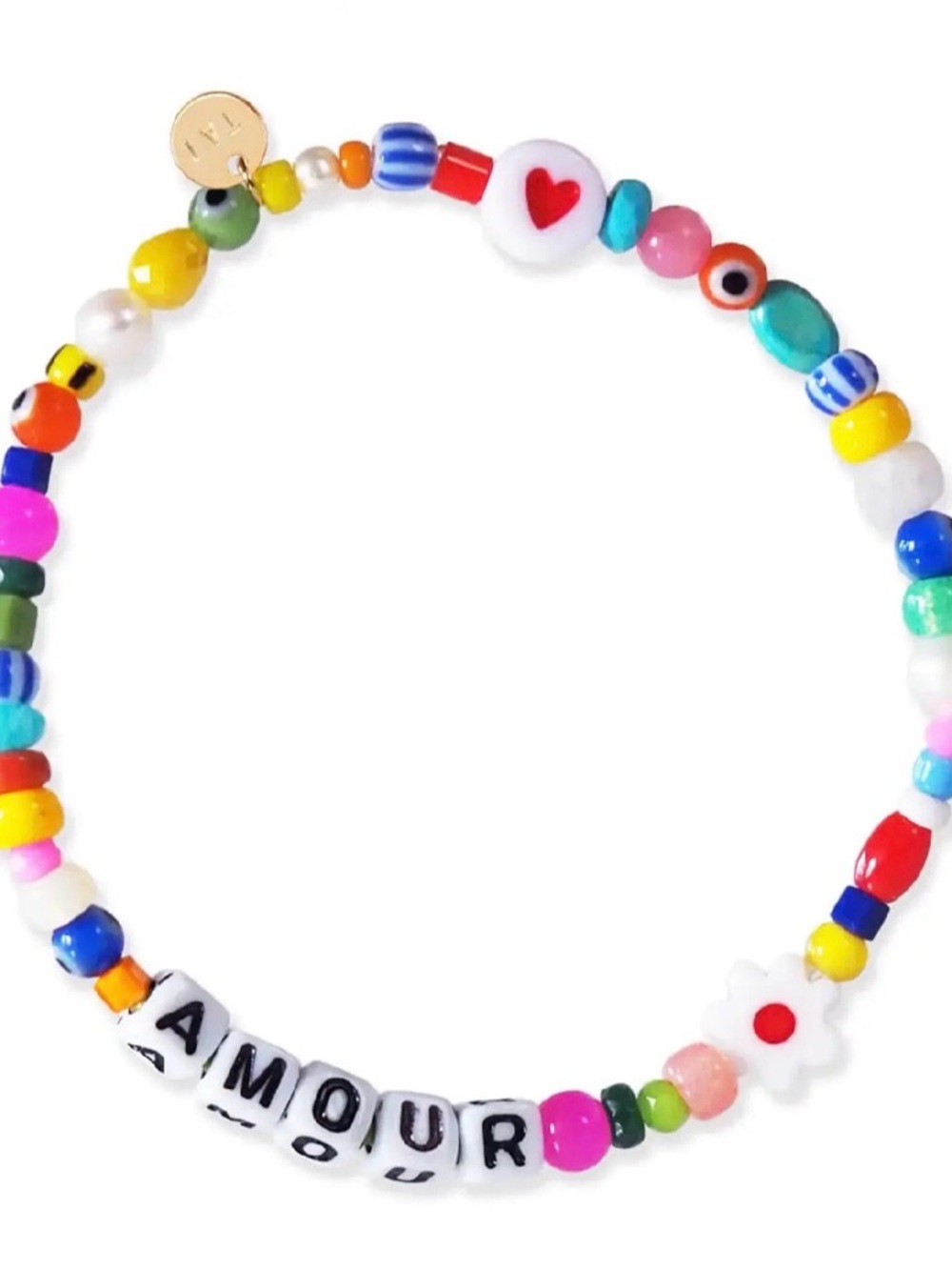 Tai Jewelry Handmade Beaded Mixed Media Bracelet In Amour BNWT